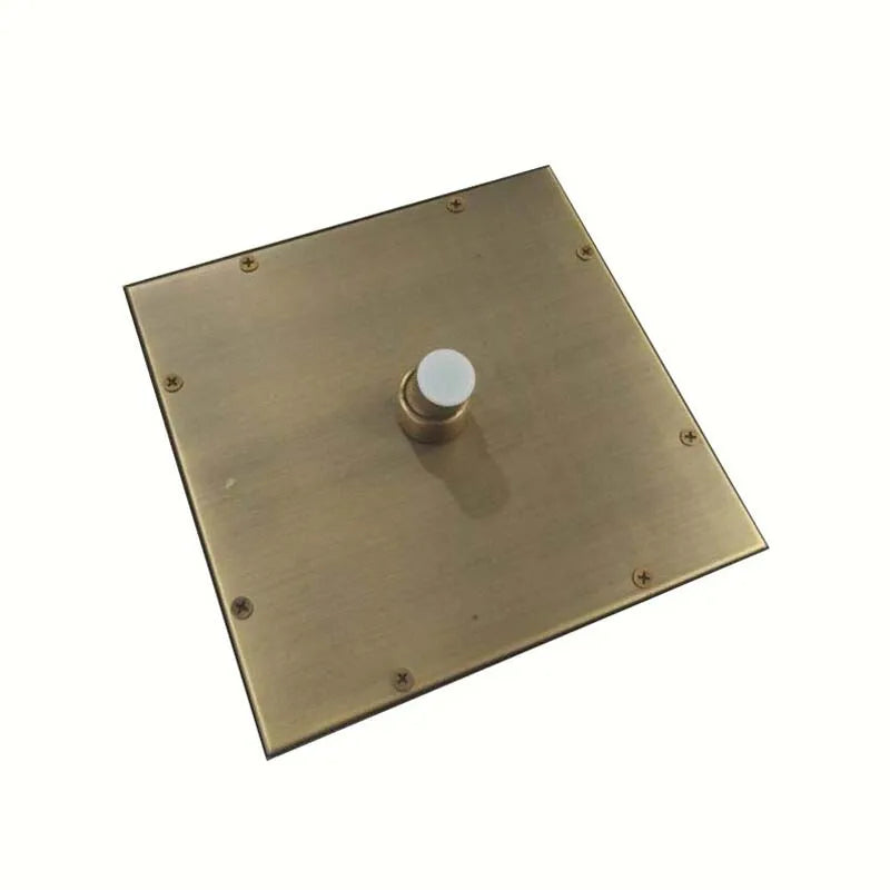 Afralia™ Antique Brass 8-inch Square Rainfall Shower Head - Premium Brass Top