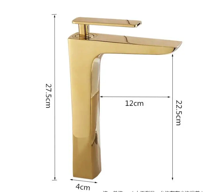 Afralia™ Basin Faucet: Black/White Brass Mixer Tap, Bathroom Sink Water Crane, Hot & Cold.