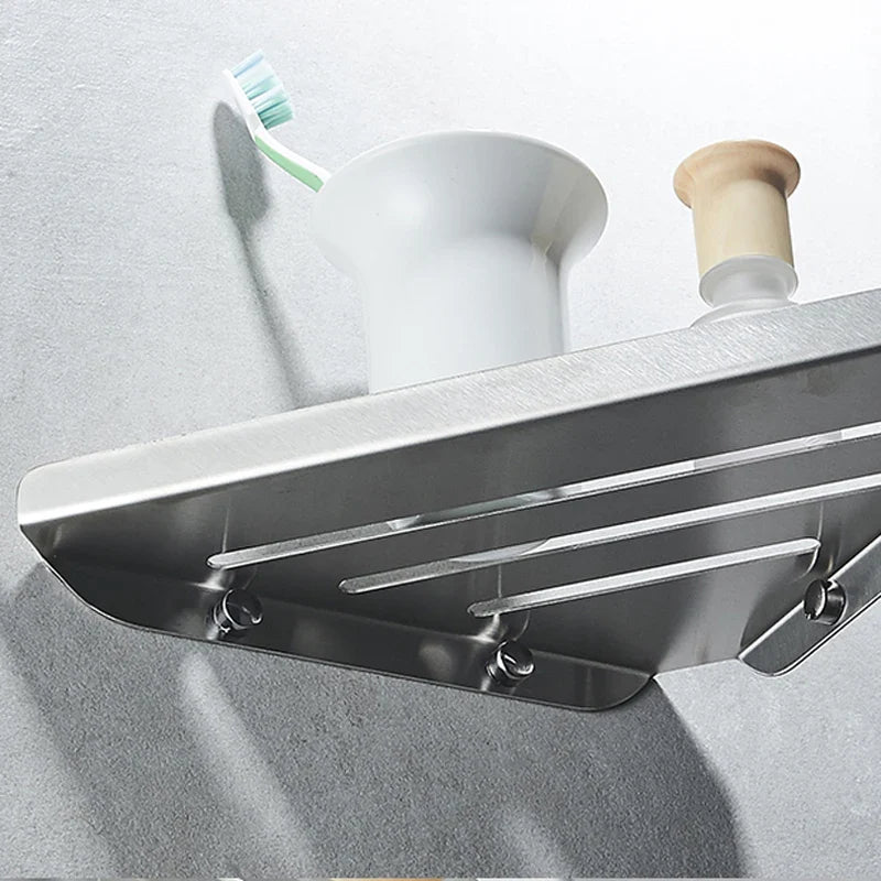 Afralia™ Brushed Nickel Stainless Steel Bathroom Hardware Set - 4-Piece Accessory Kit