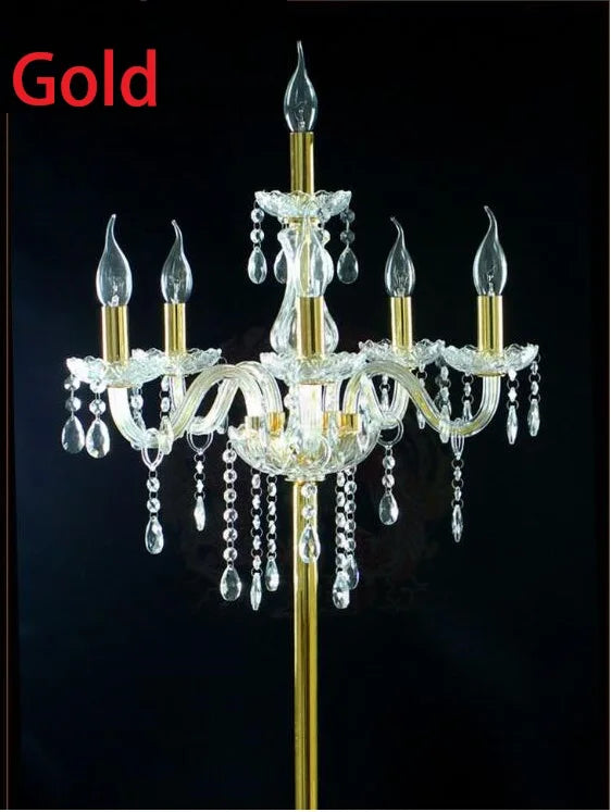 Afralia™ Romantic Crystal Wedding Floor Lamp for Living Room décor.