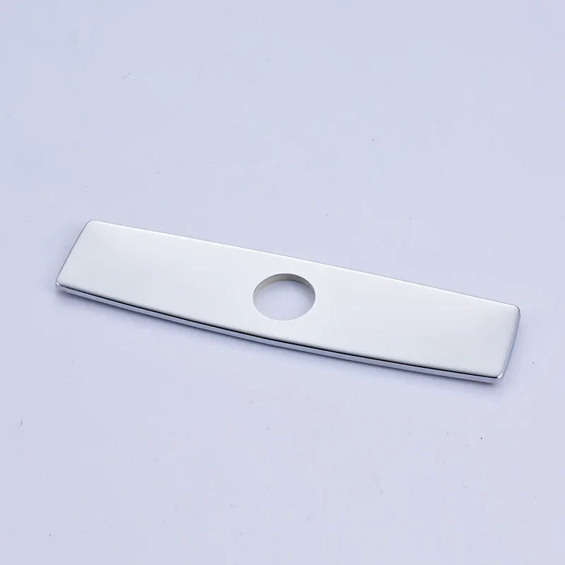 Afralia™ 10" Bathroom Kitchen Sink Faucet Hole Cover Deck Plate Escutcheon Black/Brush Nickel/Chrome