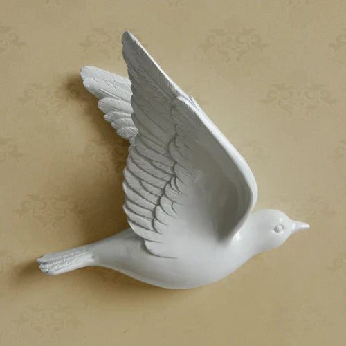Afralia™ Resin Little Bird Wall Decoration 3D Home Decor Modern Crafts Background Wall
