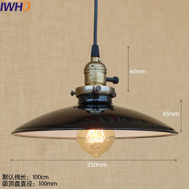 Afralia™ Rustic Vintage Pendant Light LED Edison-Style Industrial Lamp Retro Loft Fixture