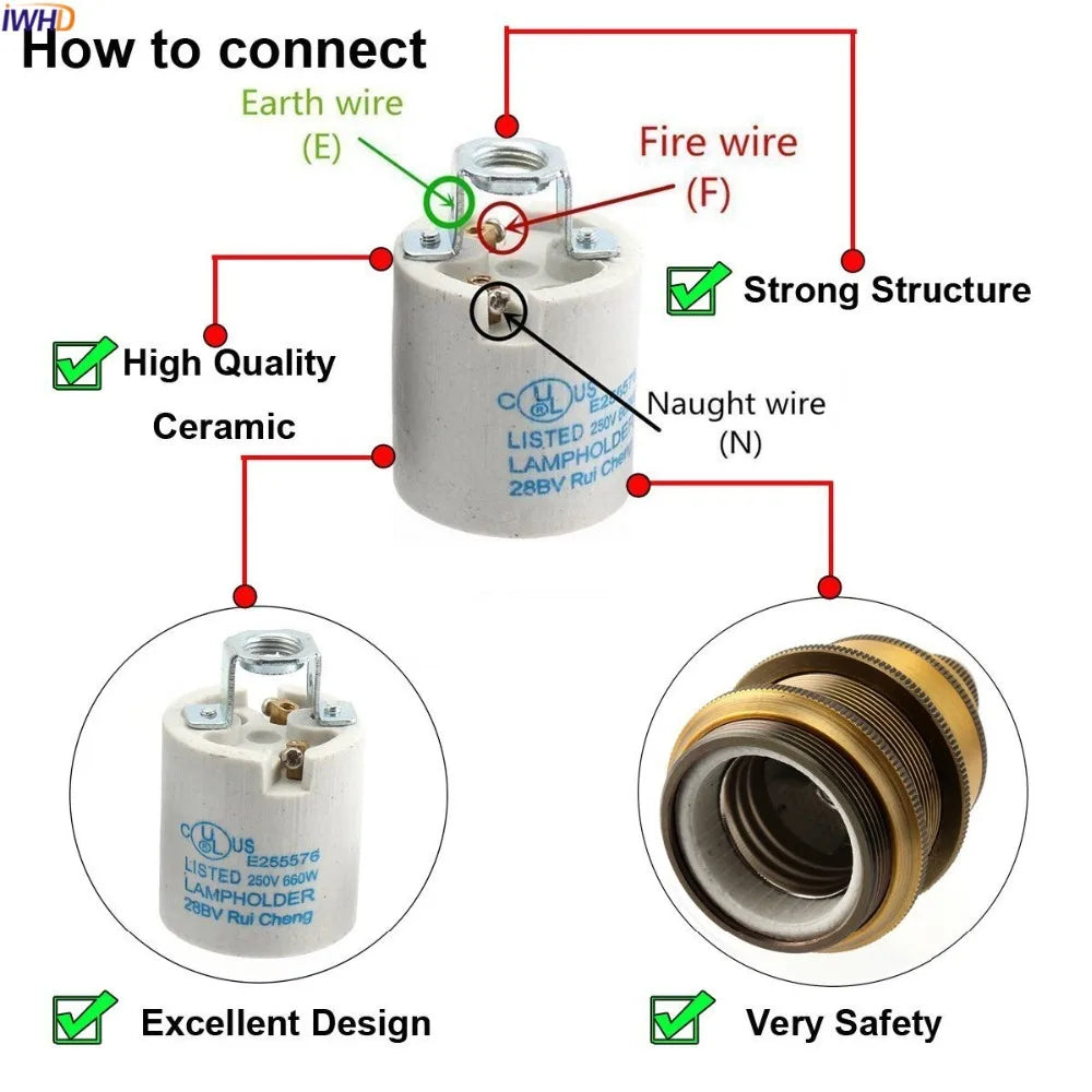 Afralia™ Vintage E27 Socket Lamp Holder 10 pcs Set - Aluminum Light Bulb LED Homekit
