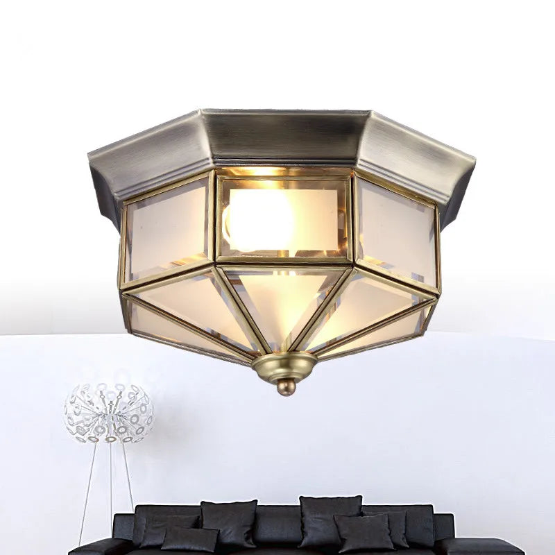 Afralia™ Copper Ceiling Lamp: Retro American European Living Room Bedroom Light