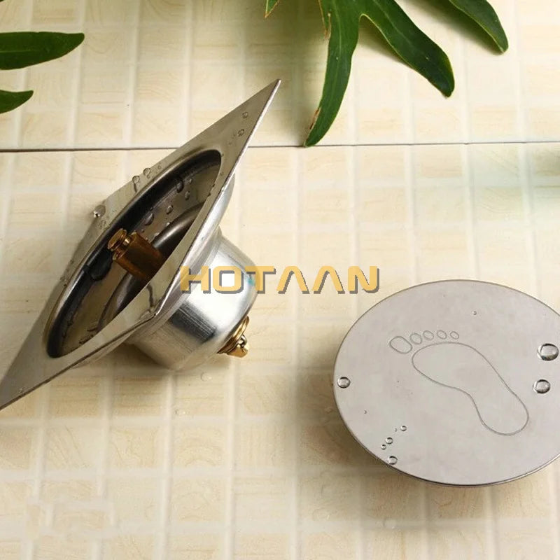 Afralia™ Stainless Steel Bathroom Shower Floor Drain YT-2112 Anti-Odor Bounce Design