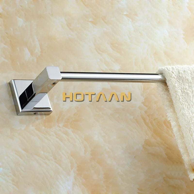 Afralia™ Chrome Finish Brass Towel Bar - Bathroom Hardware