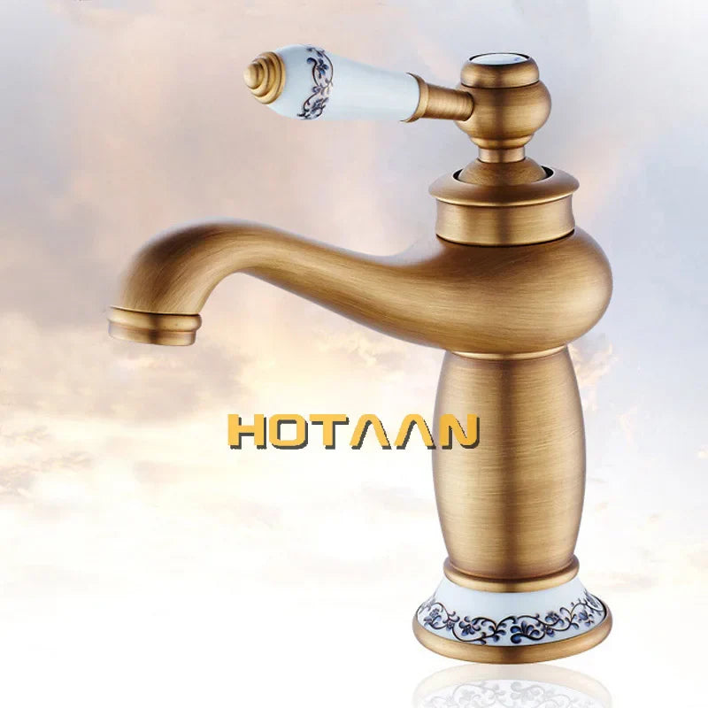 Afralia™ Antique Bronze Single Handle Basin Faucet