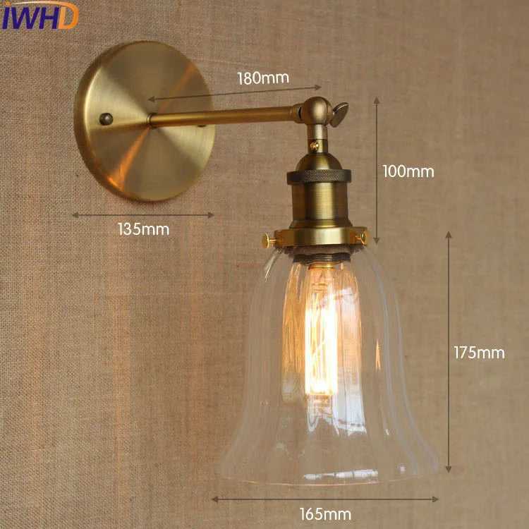 Afralia™ White Glass Retro Industrial Wall Sconce, Vintage Edison Style Wall Lights Fixtures