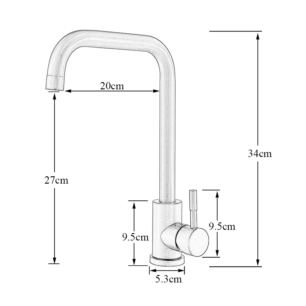 Afralia™ Brushed Nickel Kitchen Faucet Swivel Spout Single Lever Mixer Tap