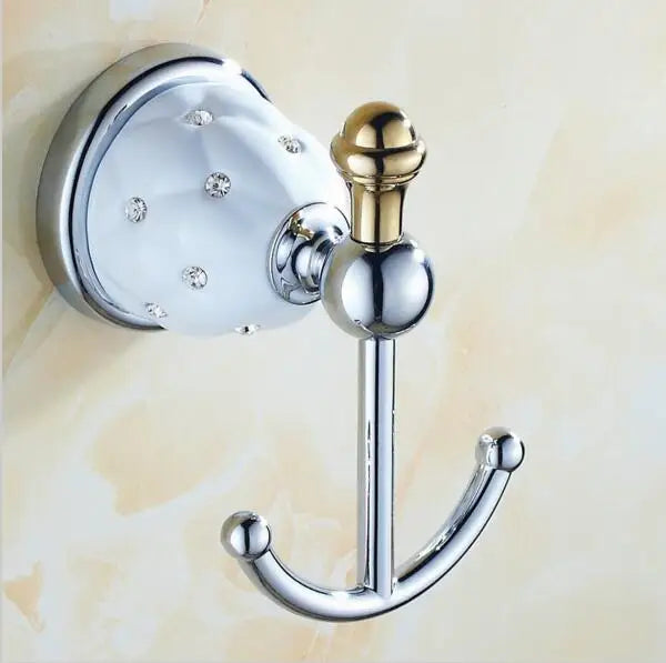 Afralia™ Bathroom Hardware Set: Toilet Paper, Roll Holder, Brush Holder, Coat Hook