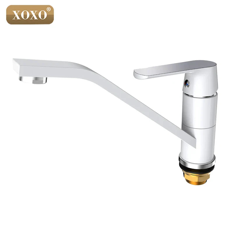 Afralia™ Modern Kitchen Shell Crane Mixer Tap 360° Rotation Cozinha Shell Bibcock