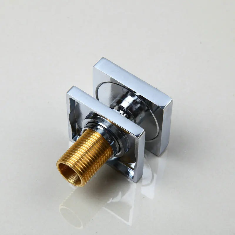 Afralia™ Black Massage Shower Faucet, 6 Jets Control Valve, Square Brass Wall Mount