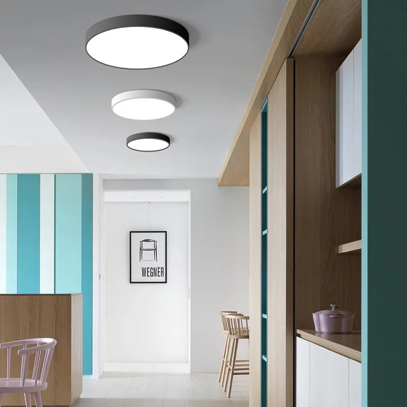 Afralia™ Nordic LED Ceiling Lights Ultra Thin Modern Bedroom Lamps