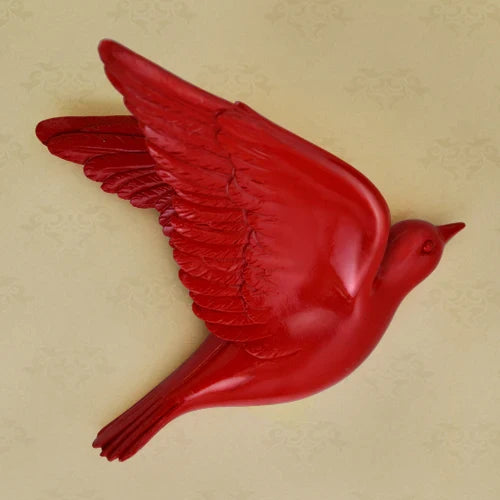 Afralia™ Resin Little Bird Wall Decoration 3D Home Decor Modern Crafts Background Wall