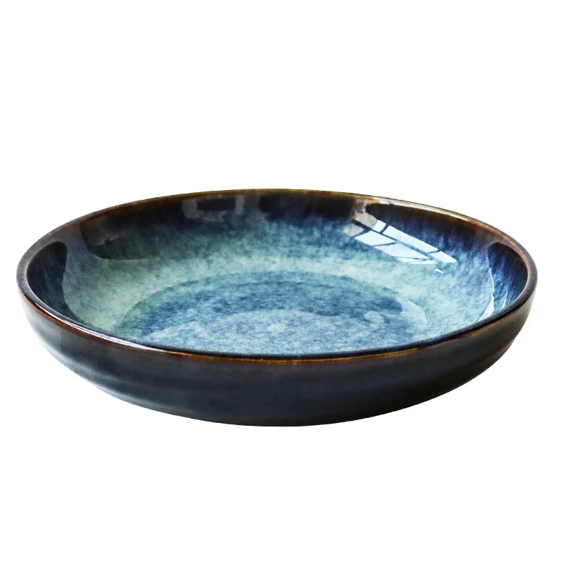 Afralia™ Ceramic Salad Bowl - 8.5inch Deep Dish Plate - Eco-Friendly Porcelain Bowl