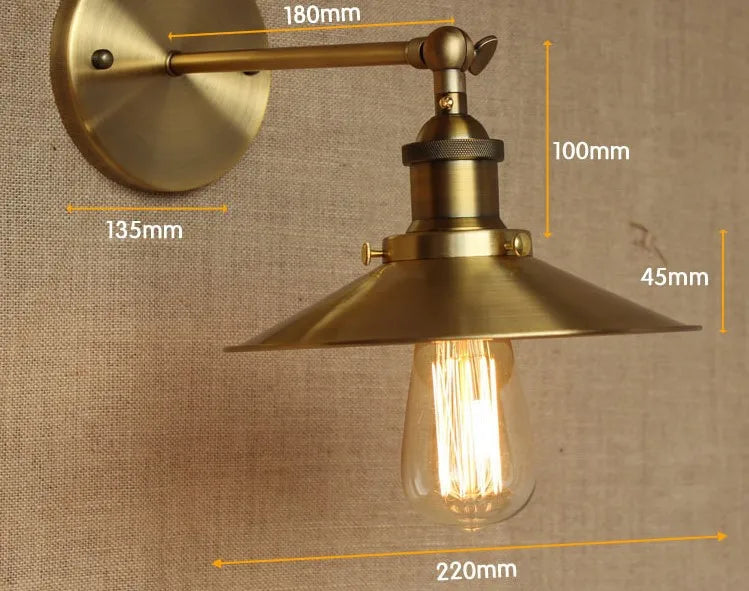 Afralia™ Industrial Vintage Wall Lamp LED Loft Style Edison Wall Sconce Arandela Lampara Pared