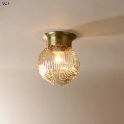Afralia™ LED Copper Ceiling Light Modern Kitchen Hallway Luminaria Balcony Porch Lighting