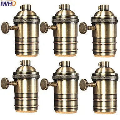 Afralia™ Retro E27 Socket Lamp Holder Vintage Light Edison Base Industrial