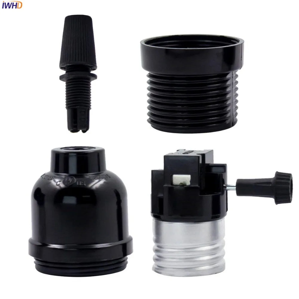 Afralia™ E27 Socket Lamp Holder With Switch 110-220V Base Vintage Homekit