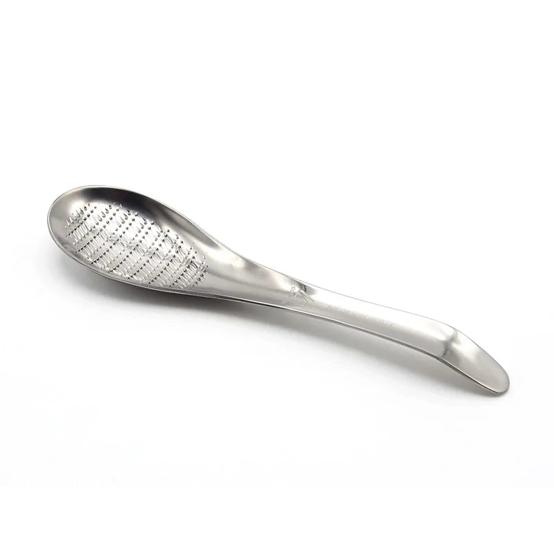 Afralia™ Stainless Ginger Grater Spoon & Lemon Zester for Garlic and Tea - Durable Steel