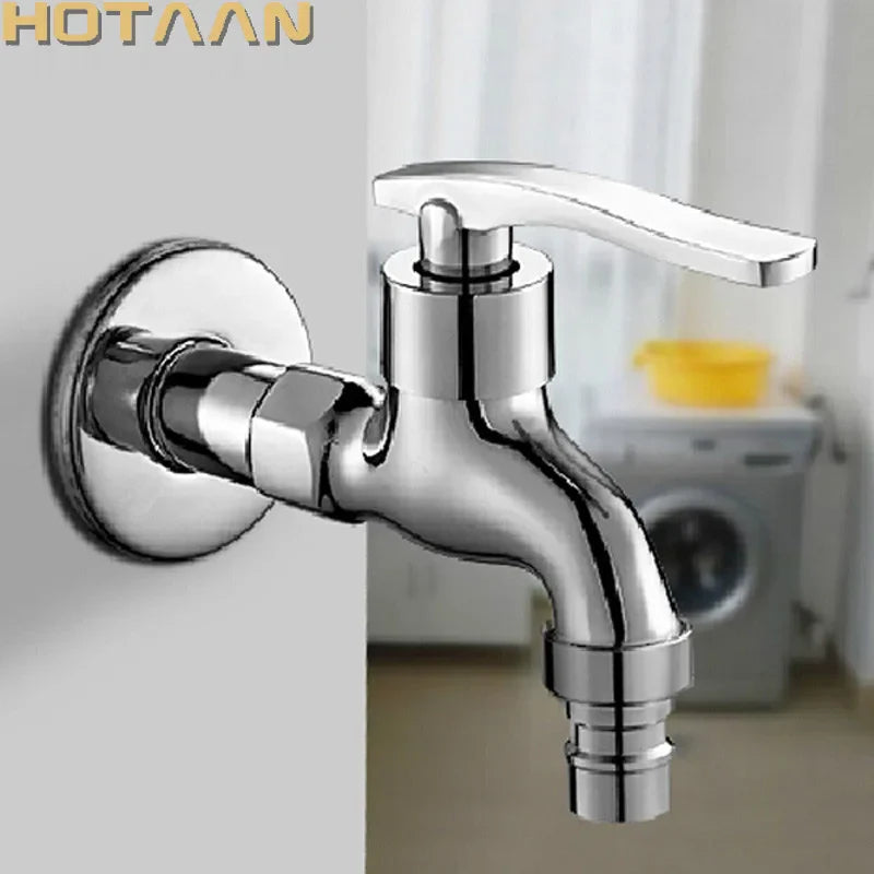 Afralia™ Brass Single Cold Water Wall Tap Basin Faucet Bibcock 12cm Length