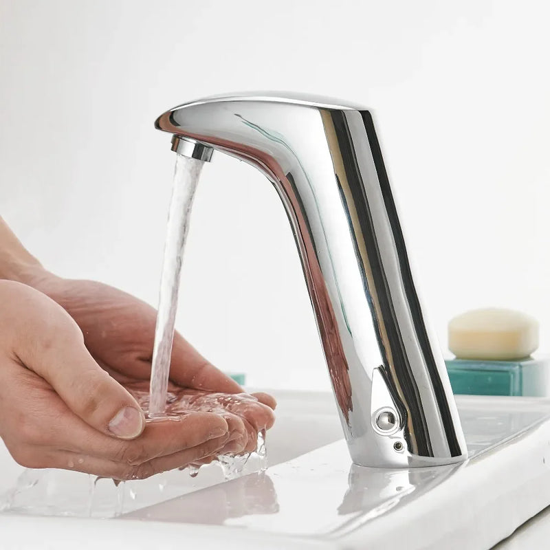 Afralia™ Touch-Free Faucet Sensor for Bathroom Basin, Water Saving Automatic Electric Tap