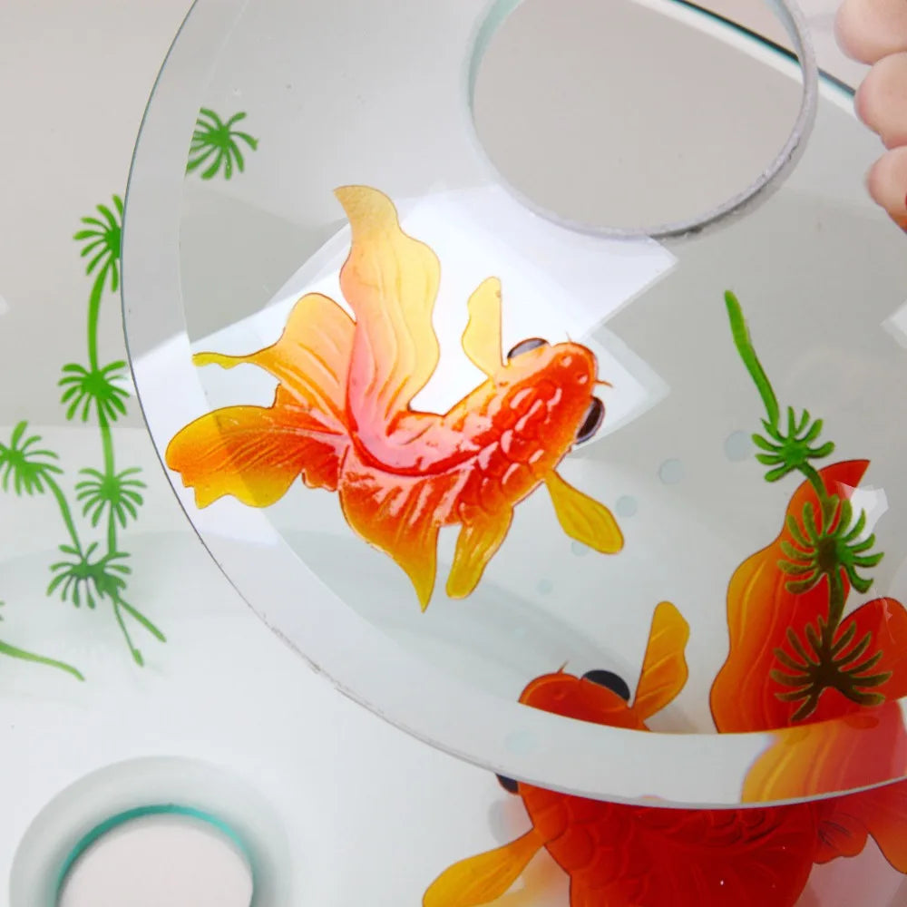 Afralia™ Goldfish Glass Waterfall Faucet for Bathroom Sink - Chrome Brass Mixer Tap