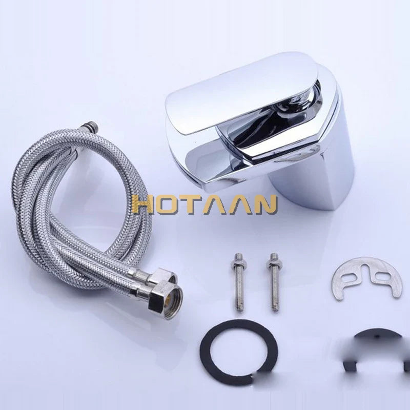 Afralia™ Waterfall Brass Basin Faucet Mixer Tap, Single Handle Single Hole Torneira Sink Faucet