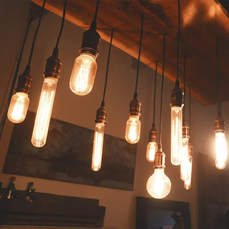 Afralia™ Retro Style E27 Pendant Light Holder with Switch, 110V/220V Socket