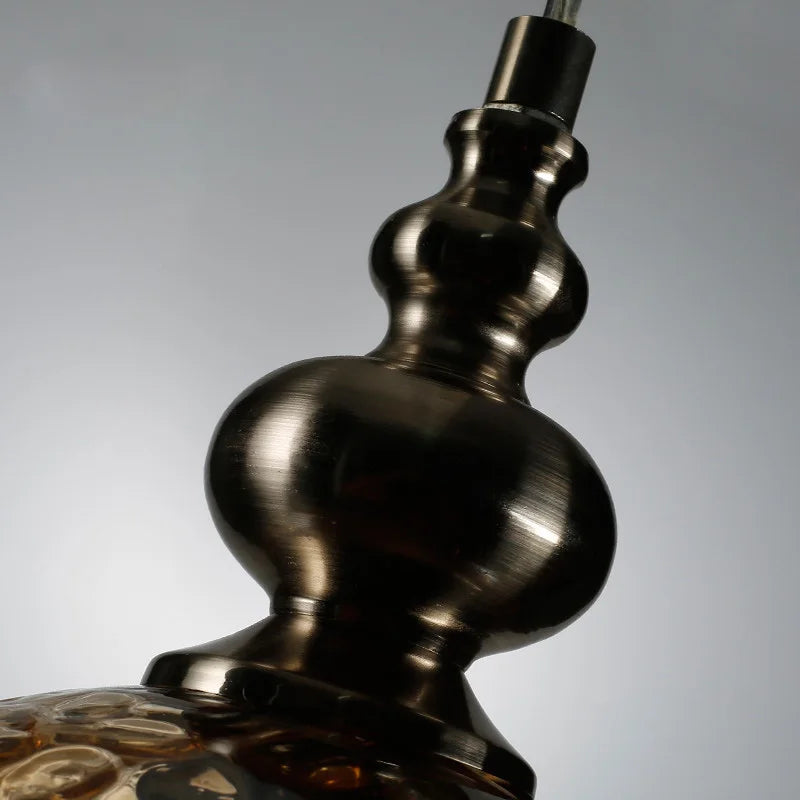 Afralia™ Nordic Glass LED Pendant Lamp Dinning Living Room Lights Vintage Hanging Light Fixtures