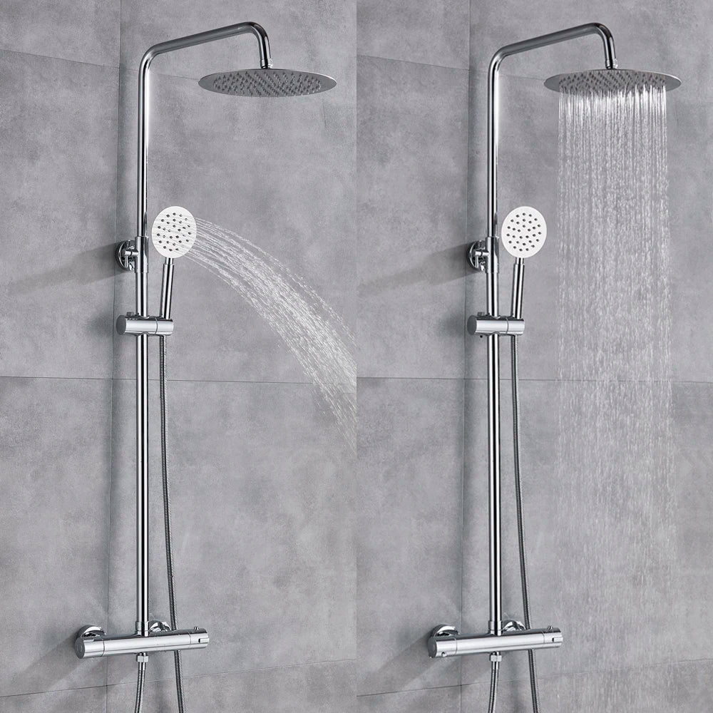 Afralia™ Thermostatic Shower Faucet Set with Rainfall Head and Mixer Valve