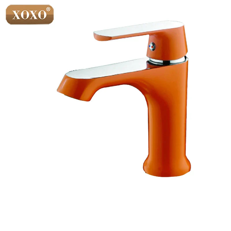 Afralia™ Multi-color Basin Faucet Cold Hot Water Taps - Green Orange White