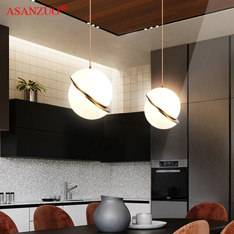 Afralia™ White Ball Bubble LED Pendant Lights Modern Nordic Design