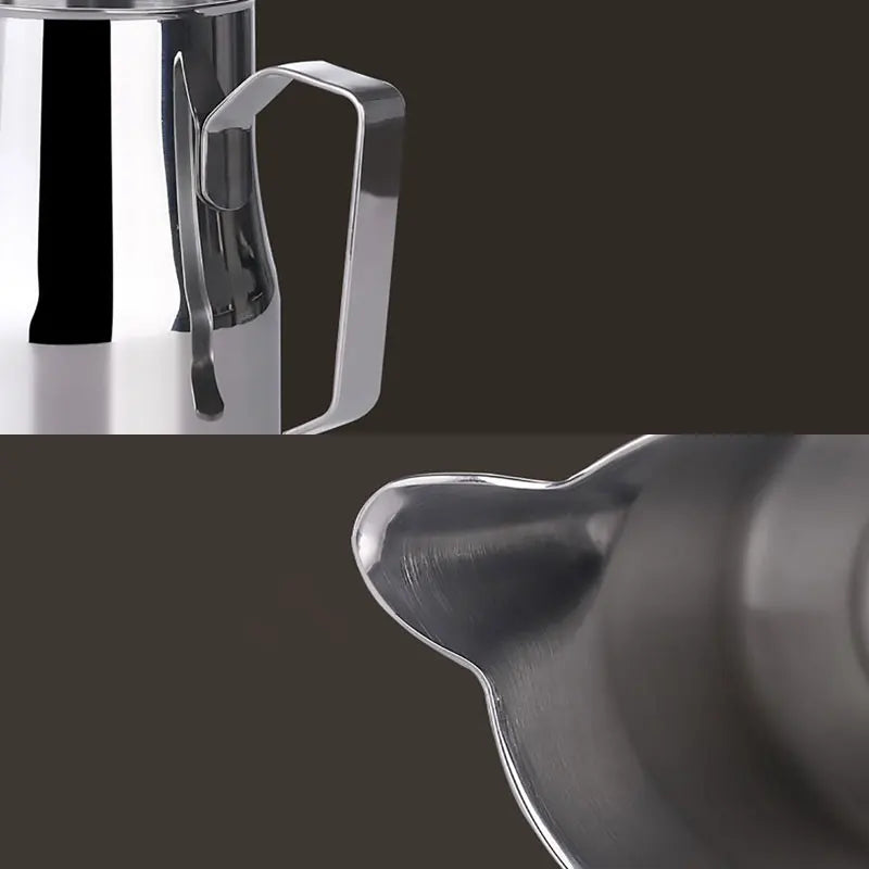 Afralia™ Stainless Steel Milk Frothing Pitcher with Rounded Spout in 350/550/750ml Sizes