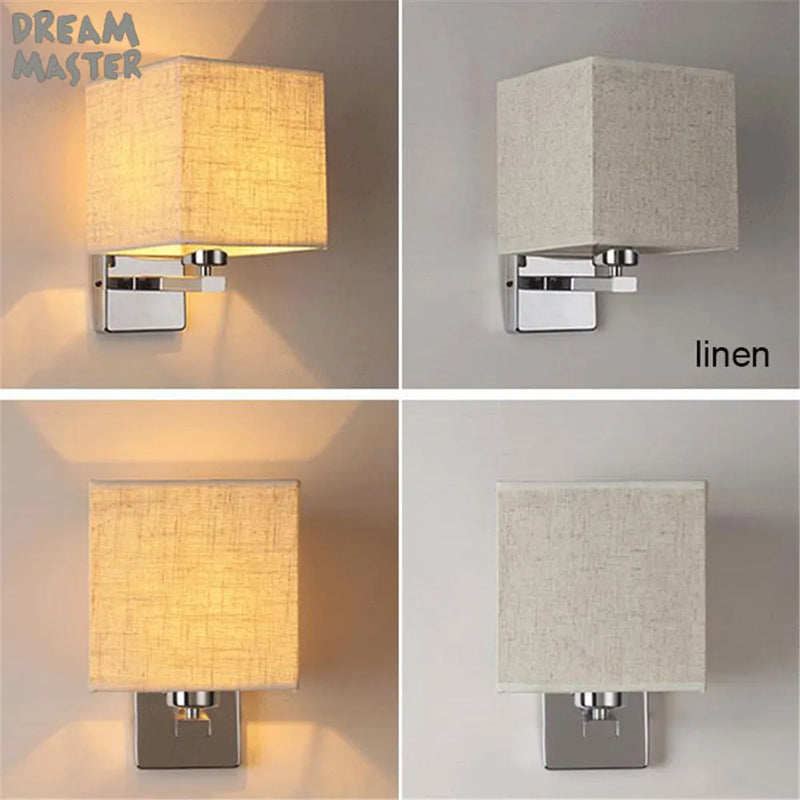 Afralia™ Modern Nordic Style E27 Wall Lamp Stainless Steel Bedroom Study Living Room Decor