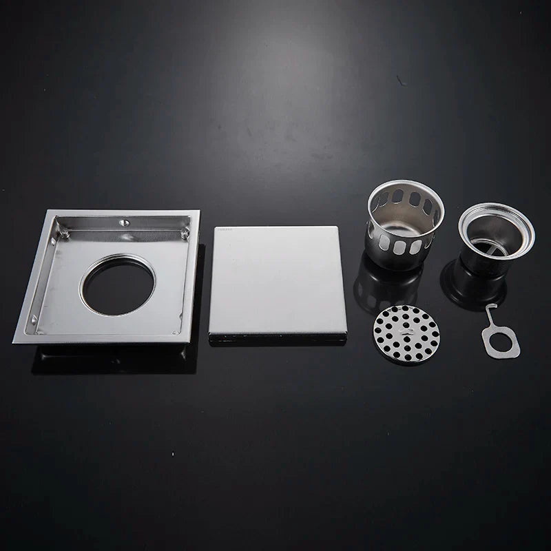Afralia™ Stainless Steel Tile Insert Square Shower Drain Floor Waste Grate