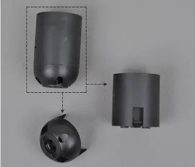 Afralia™ E27 Lamp Bulb Holder Fitting, Black/White, 110v-220v Lighting Accessory