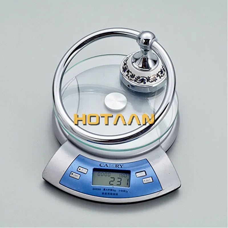 Afralia™ Stainless Steel Towel Ring Wall Mount Chrome Bathroom Accessories