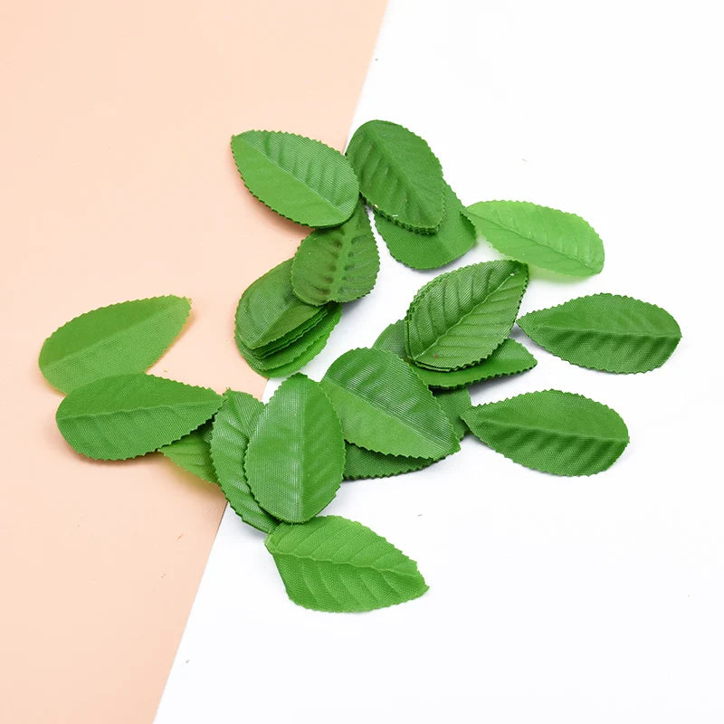 Afralia™ Silk Leaf Artificial Green Leaves for Wedding Home Decor DIY Craft