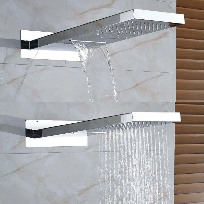 Afralia™ Luxury Brass Shower Faucet with Handshower and 3-Way Mixer