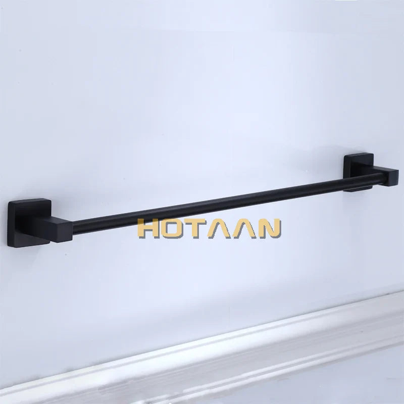 Afralia™ Matte Black Stainless Steel Towel Bar - 30/40/45/50/60cm