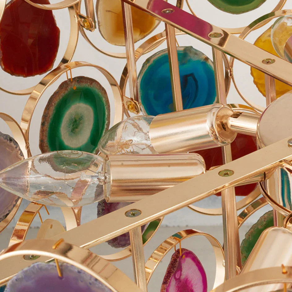 Afralia™ Multicolor Agate Chandelier 2025 for Dining Room Lighting