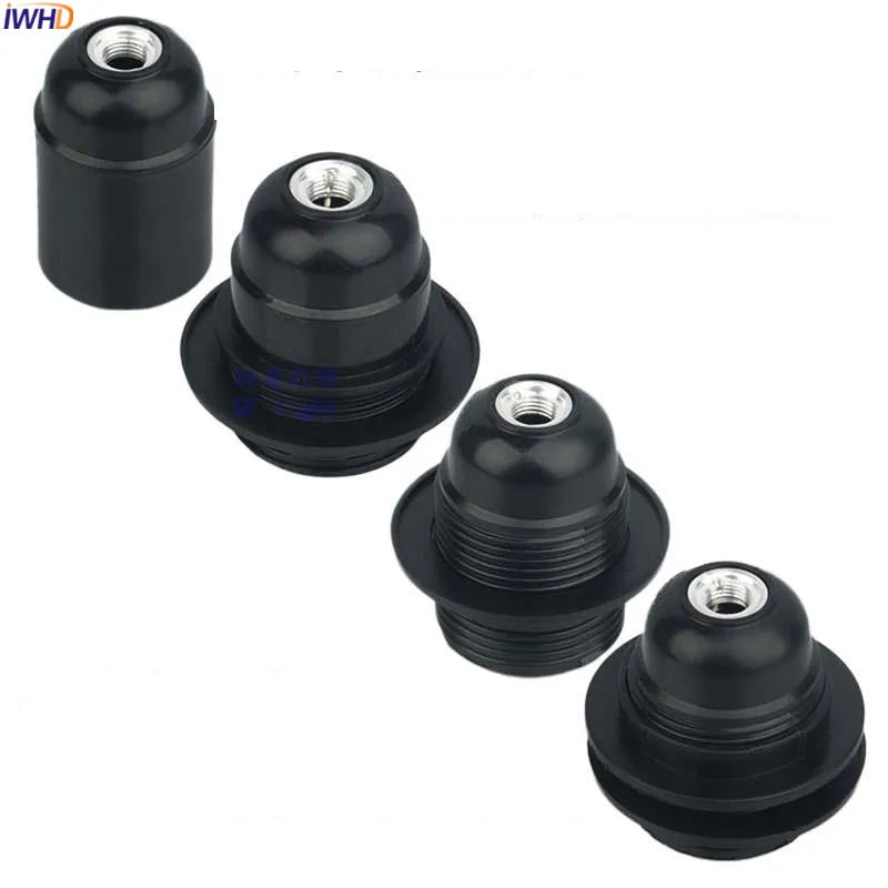 Afralia™ Plastic E27 E14 Socket Bulb Holder 110-220V LED Vintage UL CE