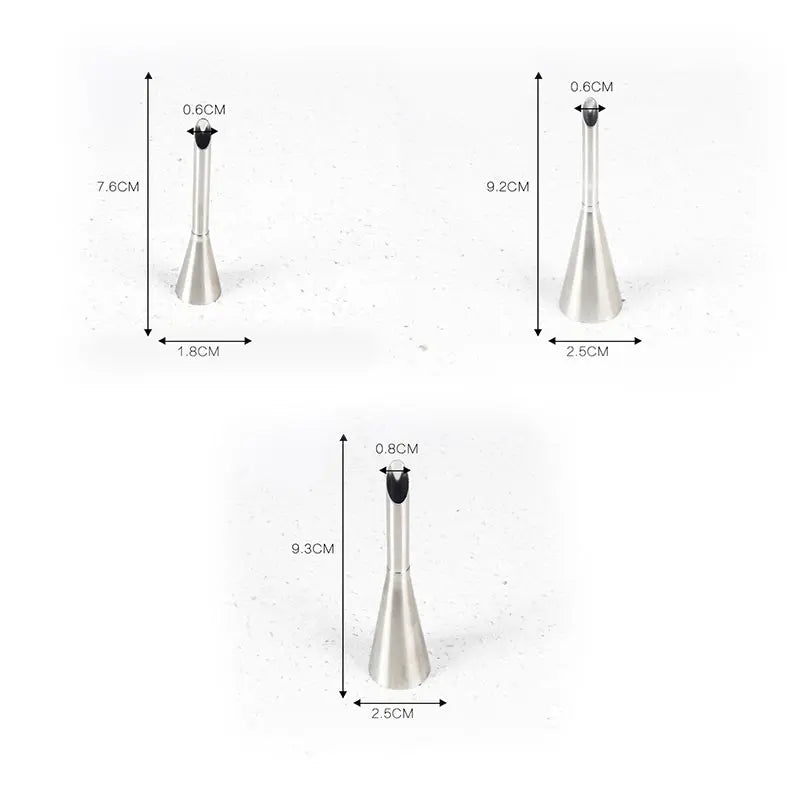 Afralia™ Dessert Puff Cream Nozzle Set - Stainless Steel Cake Pastry Decor Tools