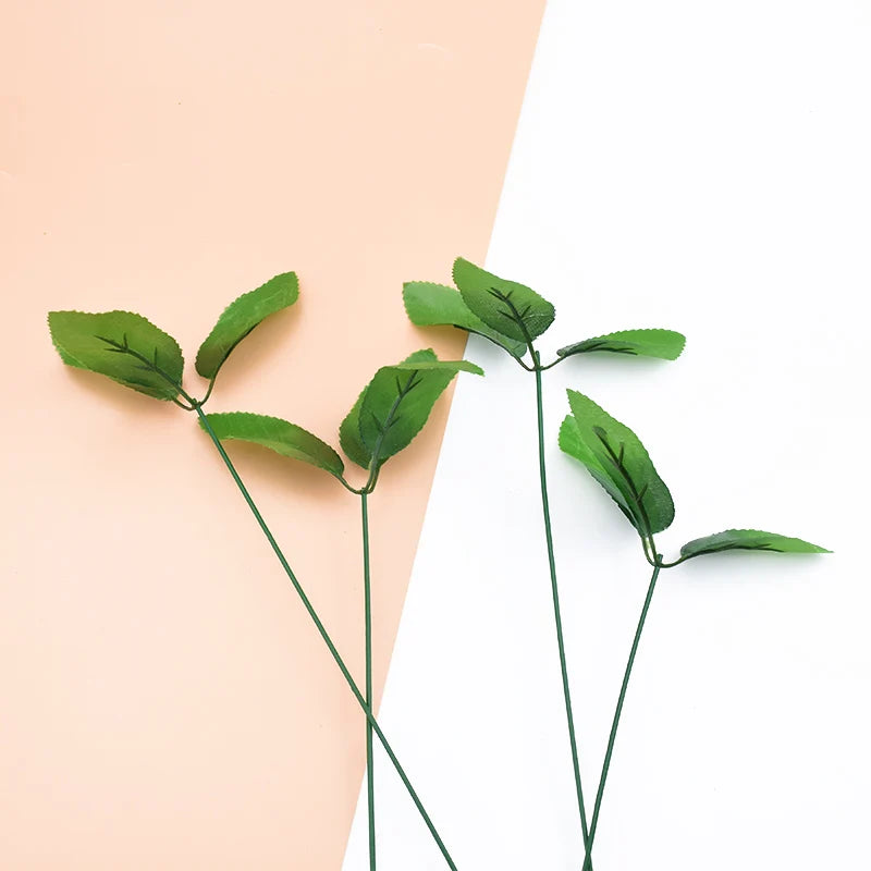 Afralia™ Silk Rose Leaves Wreaths for Home Wedding Diy Gift Box Decor