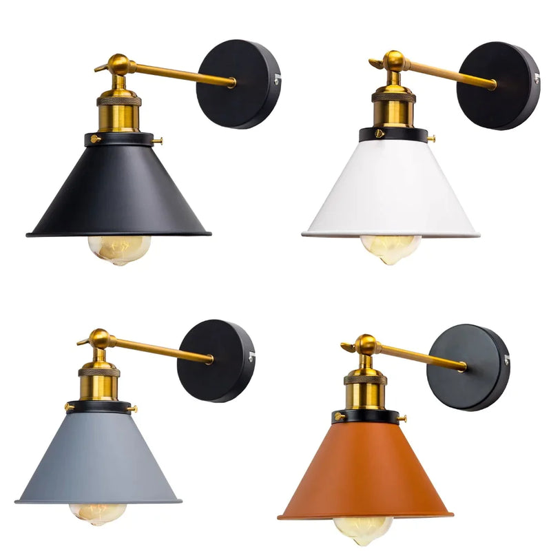 Afralia™ Retro Industrial Wall Sconce Lights 110V-220V E27 Bedroom Bathroom Bar Aisle Lamp