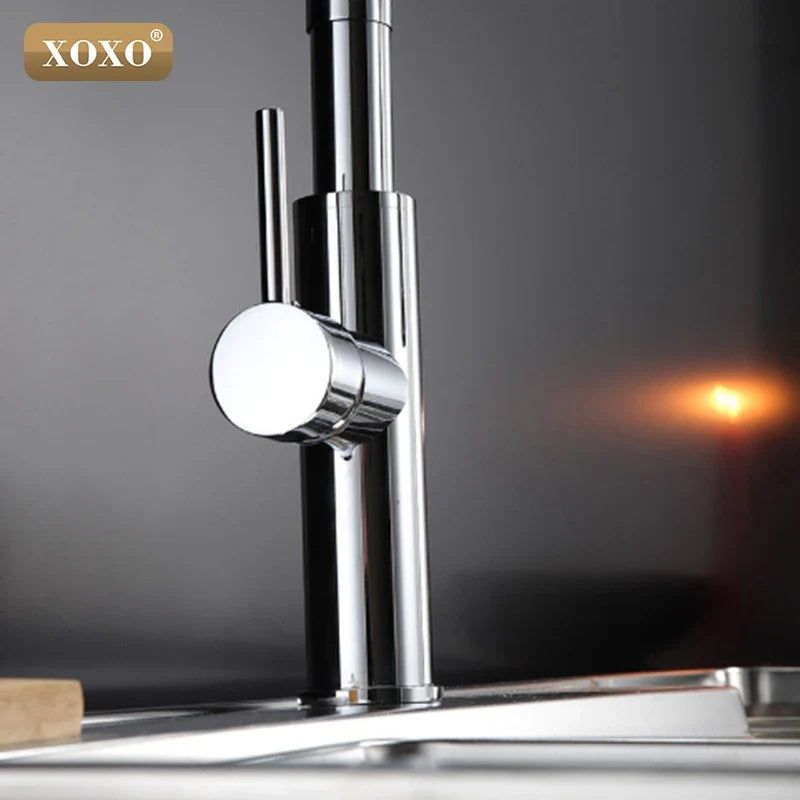 Afralia™ Dual Sprayer Nozzle Kitchen Sink Faucet, Black and Chrome Finish