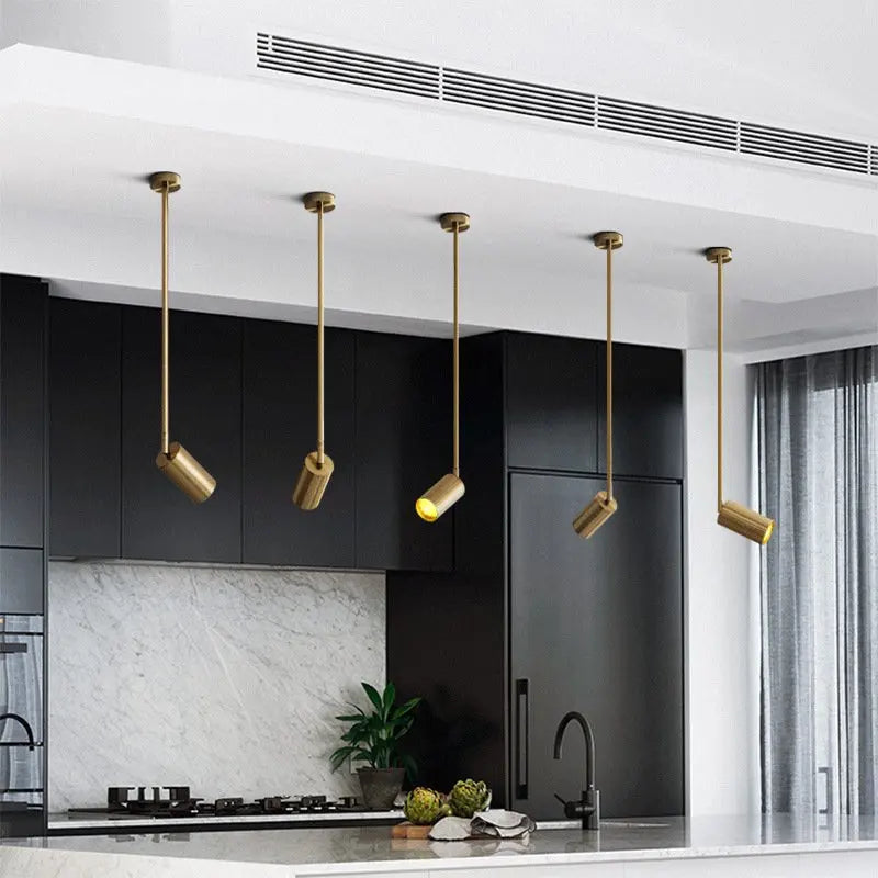 Afralia™ LED Golden Ceiling Spotlight for Living & Dining Room - Modern Luminaria Lamp