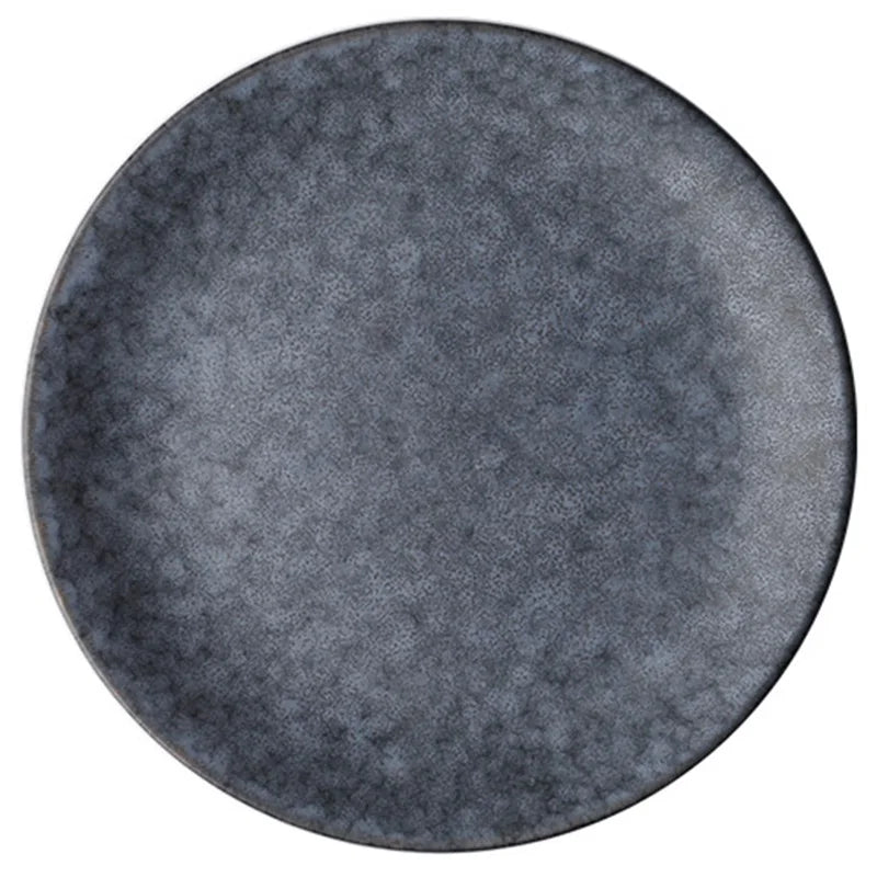 Afralia™ Marble Grey Ceramic Round Dinner Plate - SEO Optimised